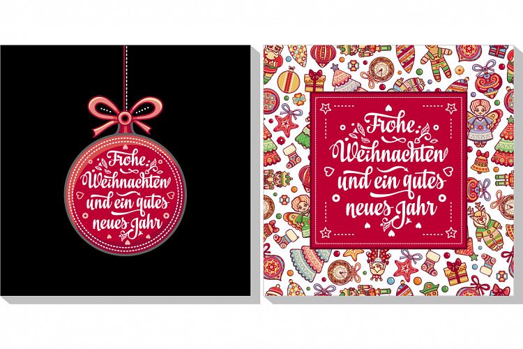 Happy Christmas in Deutschland. Neues Jahr. Frohe Weihnacht. Congratulations in German language.