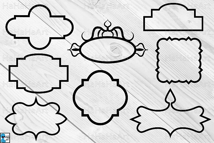 Monogram Frames V1 - Clip art / Cutting Files - 36c