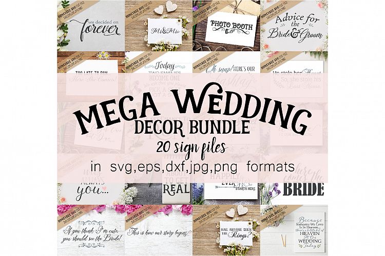 Mega Wedding Decor Bundle svg