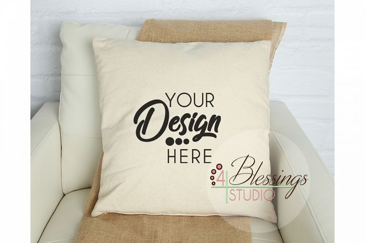Pillow Mockup Canvas Pillow Mockup Burlap Mock Up Chair