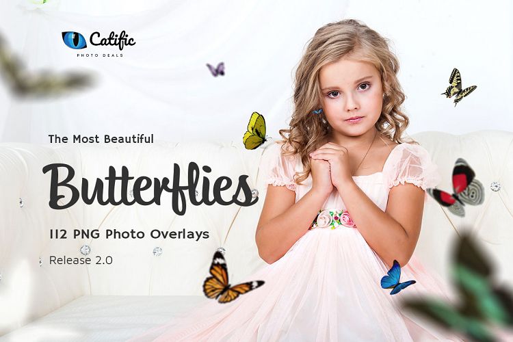 112 Butterfly Photo Overlays 2.0