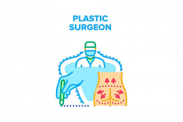 Plastic Surgeon Vector Concept Color Illustration example image 1