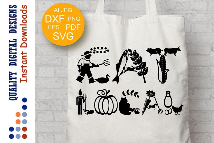 Farm sign svg Eat Local svg Farmers market svg