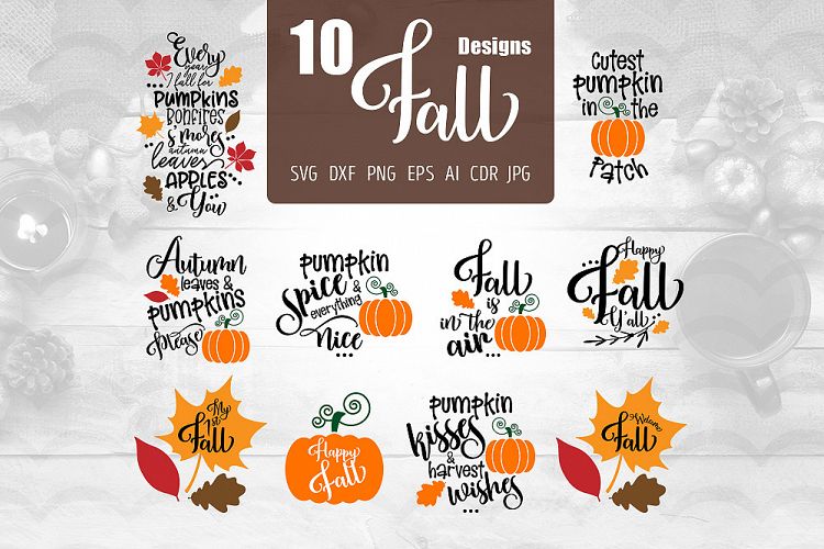 10 Fall Designs SVG