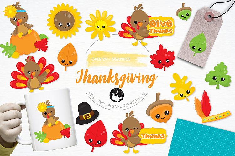 Thanksgiving graphics and illustrations