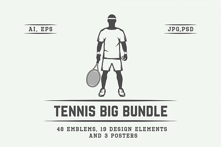 Vintage Tennis Emblems Bundle