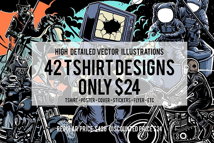 42 Tshirt Designs Bundle