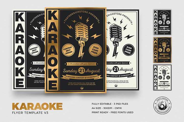 Karaoke Flyer Template V3