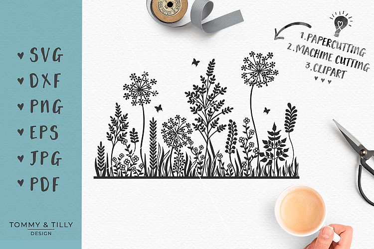 Meadow - SVG EPS DXF PNG PDF JPG Cutting File