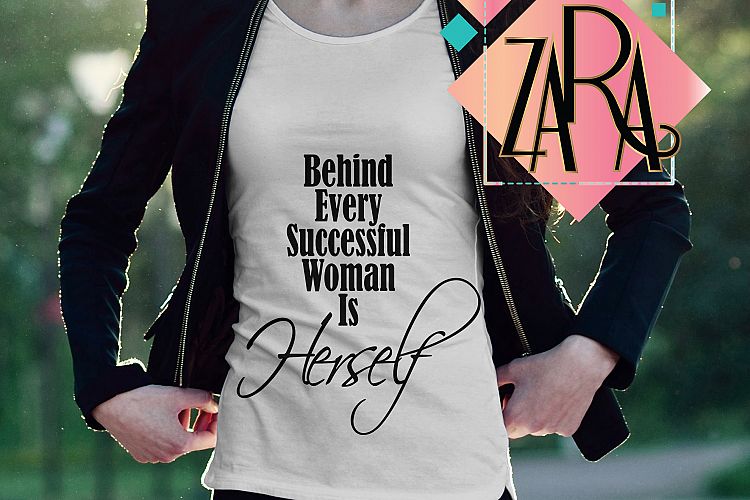 Behind Every Successful Woman Is Herself   ,  svg DXF pdf jpg PNG - Cutting Files - Wall art - Clip Art 