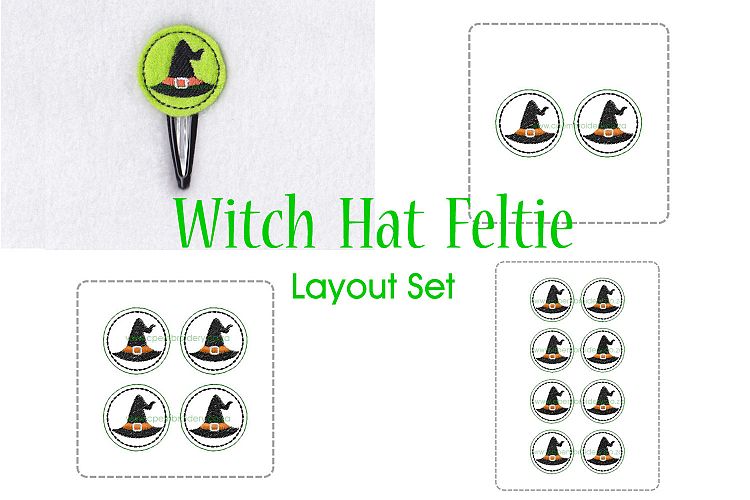 Witch Hat ITH Halloween Feltie Embroidery Design