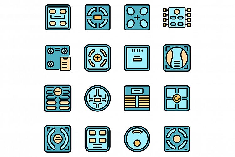 Smart scales icons set vector flat example image 1