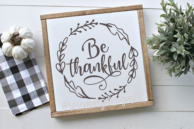 Be Thankful SVG