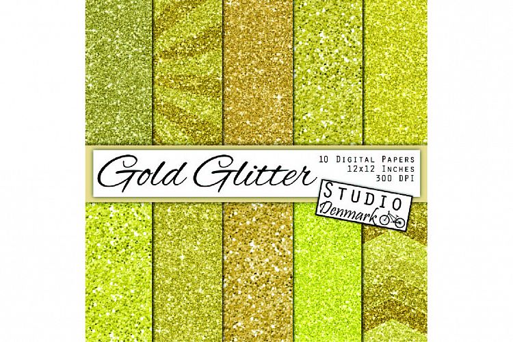 Gold Glitter Digital Paper Pack