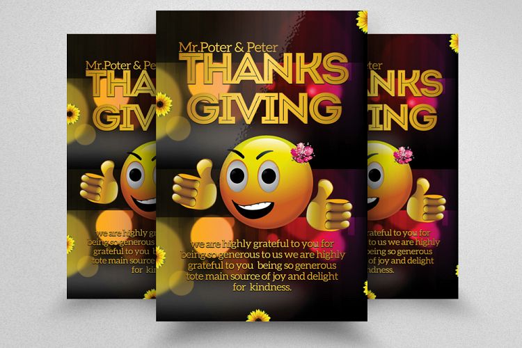 Thanks Giving Party Flyer Template