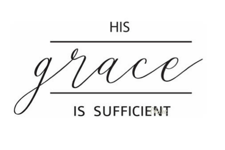 His Grace is Sufficient Christian svg cut file Gods grace 