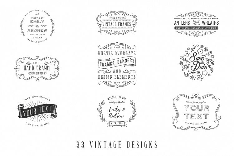 Save the Date Overlays Huge Set