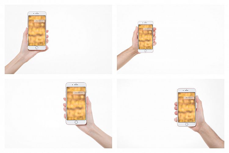 Set of 4 iPhone 8 plus mockups