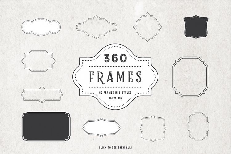 Vintage Frames, Labels, Badges