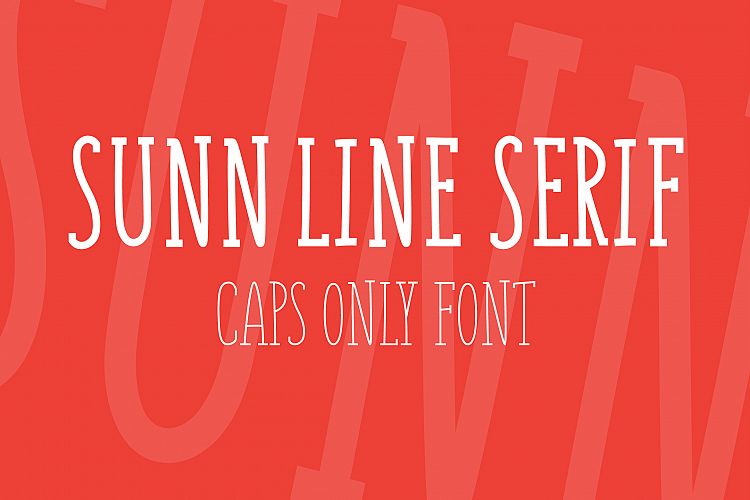 SUNN Serif Line Caps Only Font