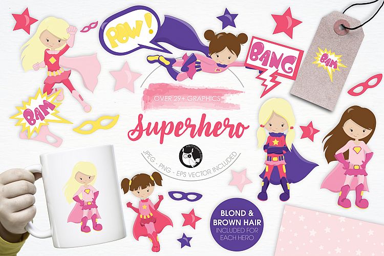 Super Hero graphics and illustrations
