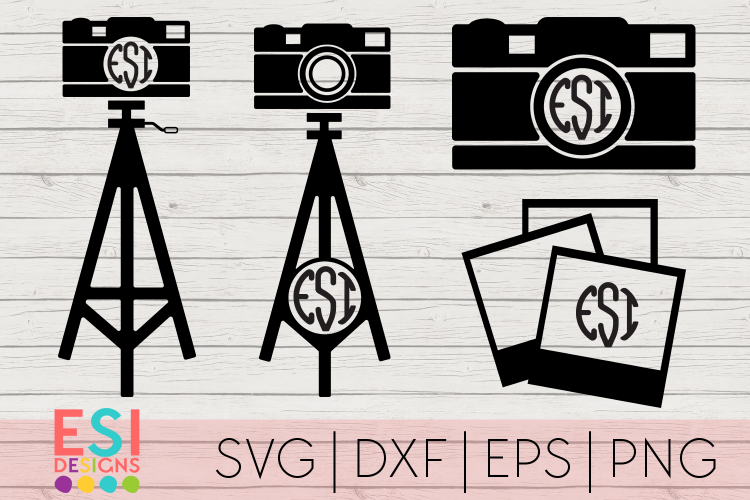 Photography Monogram Designs Set| SVG, DXF, EPS, PNG
