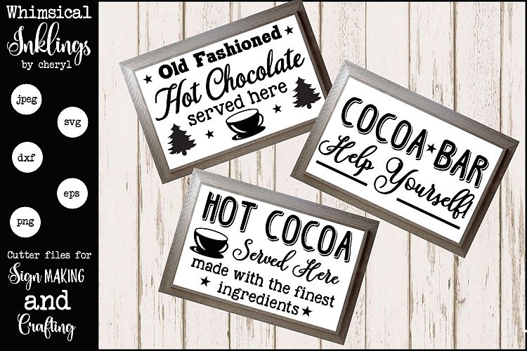 Old Fashioned Hot Chocolate SVG Set