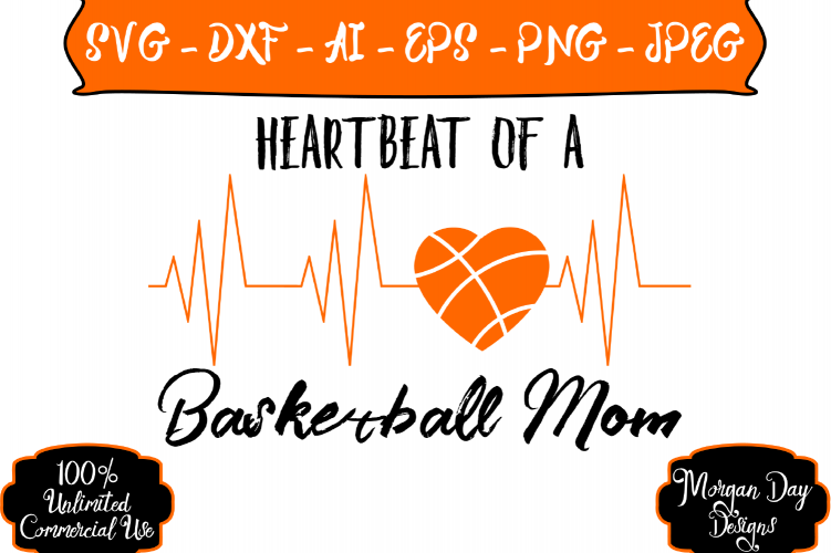 Heartbeat Of A Basketball Mom SVG