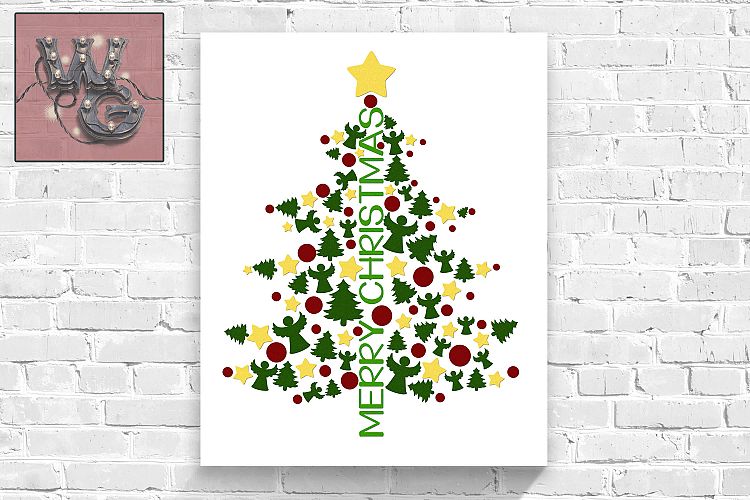 Christmas Tree Art SVG DXF PNG JPG Comm