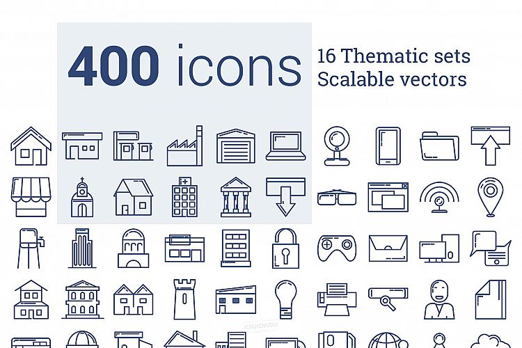 400 Modern Icons Set