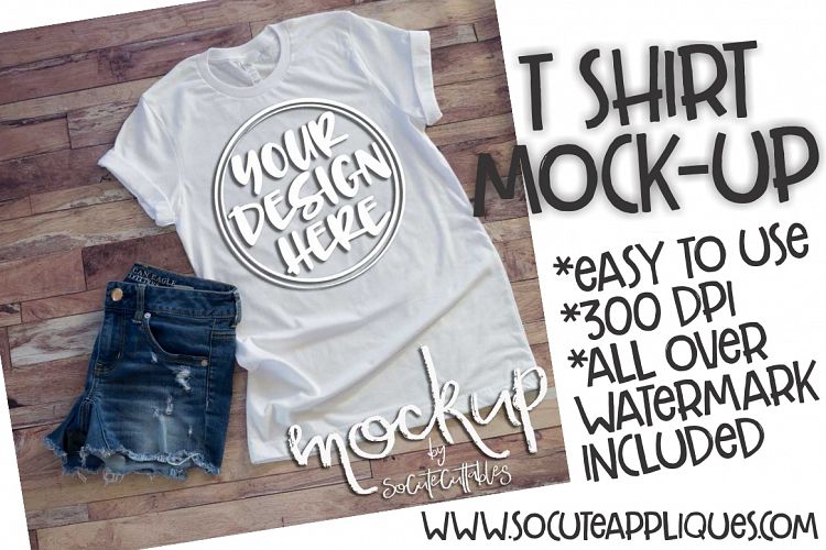 White t shirt mock up 6519
