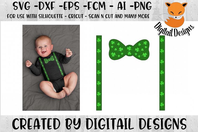 St Patricks Day Tie SVG - Silhouette - Cricut