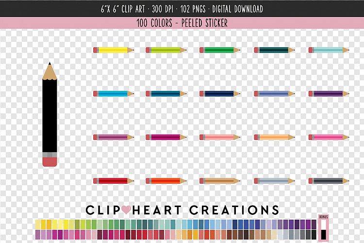 Pencils Clip Art - 100 Clip Art Graphics