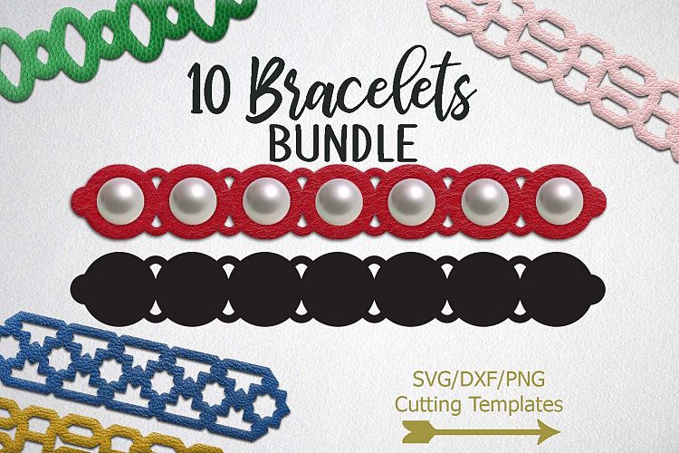 Cuff Bracelet, Leather Jewelry Templates svg dxf cutting