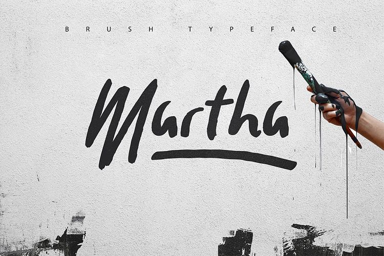 Martha Brush Typeface [30% OFF]