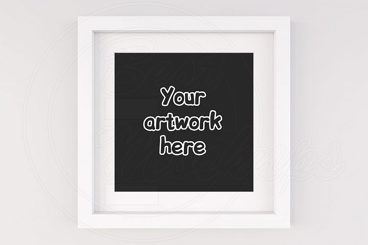 Modern square frame mockup art print