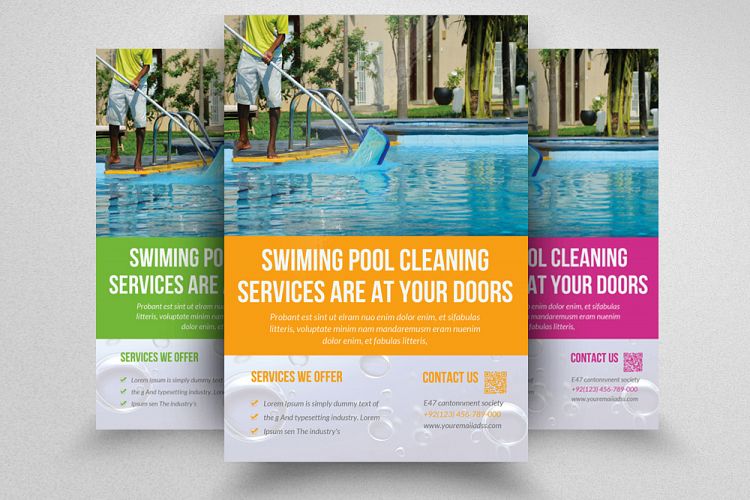 Swimming Pool Cleaning Service Flyer
