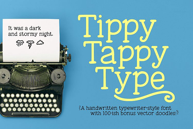 Tippy Tappy Type - a hand-made typewriter-ish font!