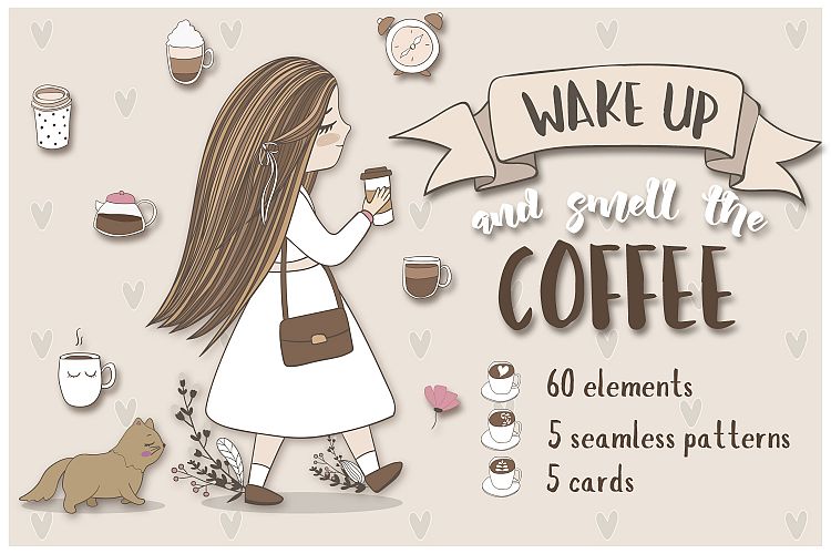 Cute coffee clipart