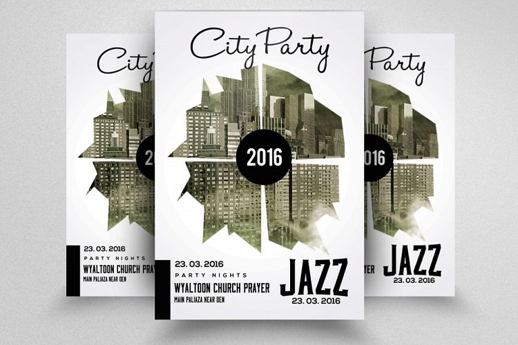 City Jazz Music Party Flyer