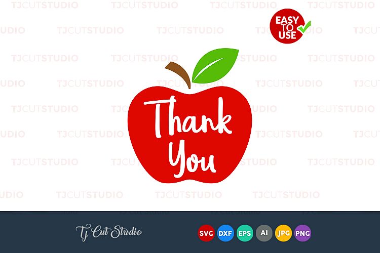 Thank you, teacher tribe svg, apple svg, Files for Silhouette Cameo or