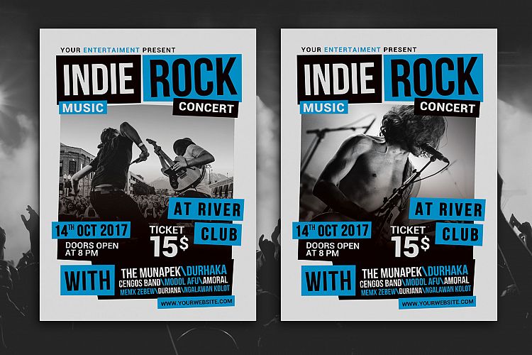 Indie Rock Music Concert Flyer