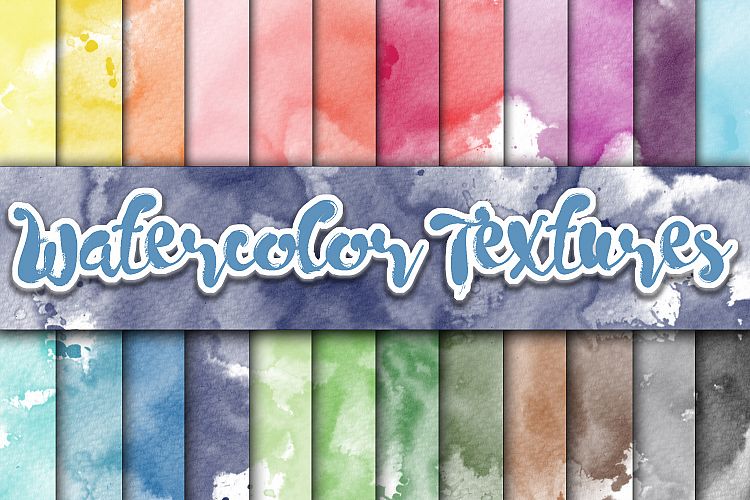 Watercolor Digital Paper Textures