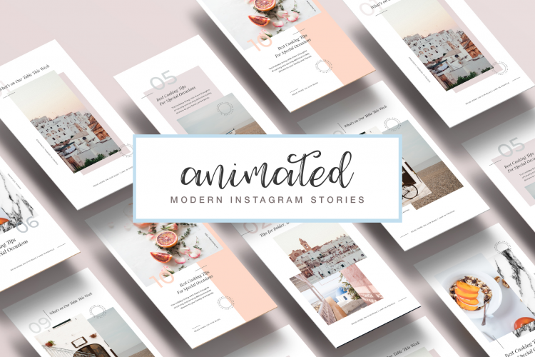 ANIMATED Food & Travel Instagram Stories - Creative & Modern Instagram Story Templates