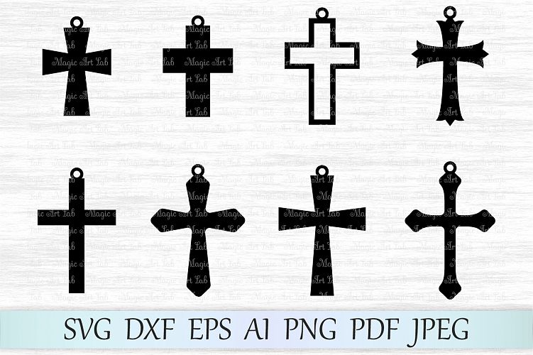 Cross earring svg file, Cross earrings svg, Earrings cut file, Cross earring clipart, Cross earring template, Laser cut earrings, Pendant svg