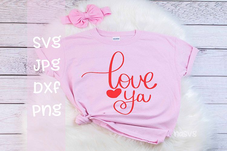 Love ya, Valentines day, Handwritten, SVG