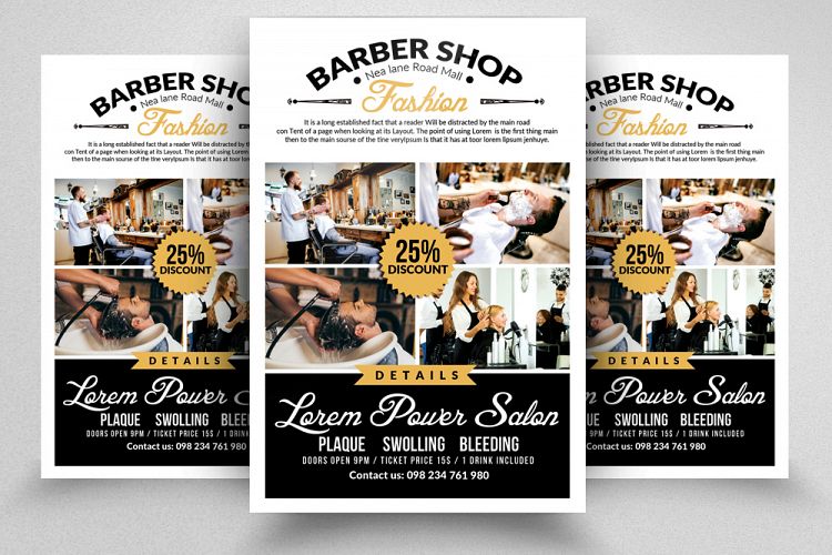 Barber Shop Psd Flyer Template