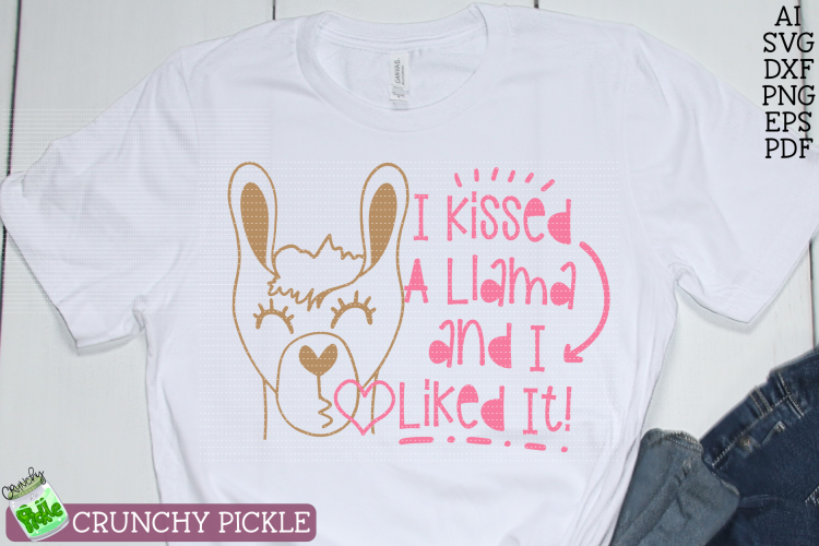 I Kissed a Llama   I Liked It SVG