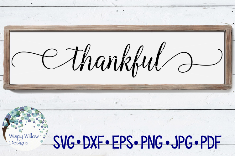Thankful Sign SVG