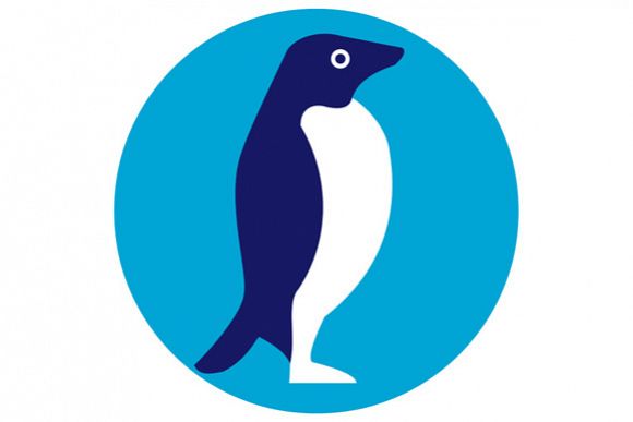 Adelie Penguin Circle Retro example image 1